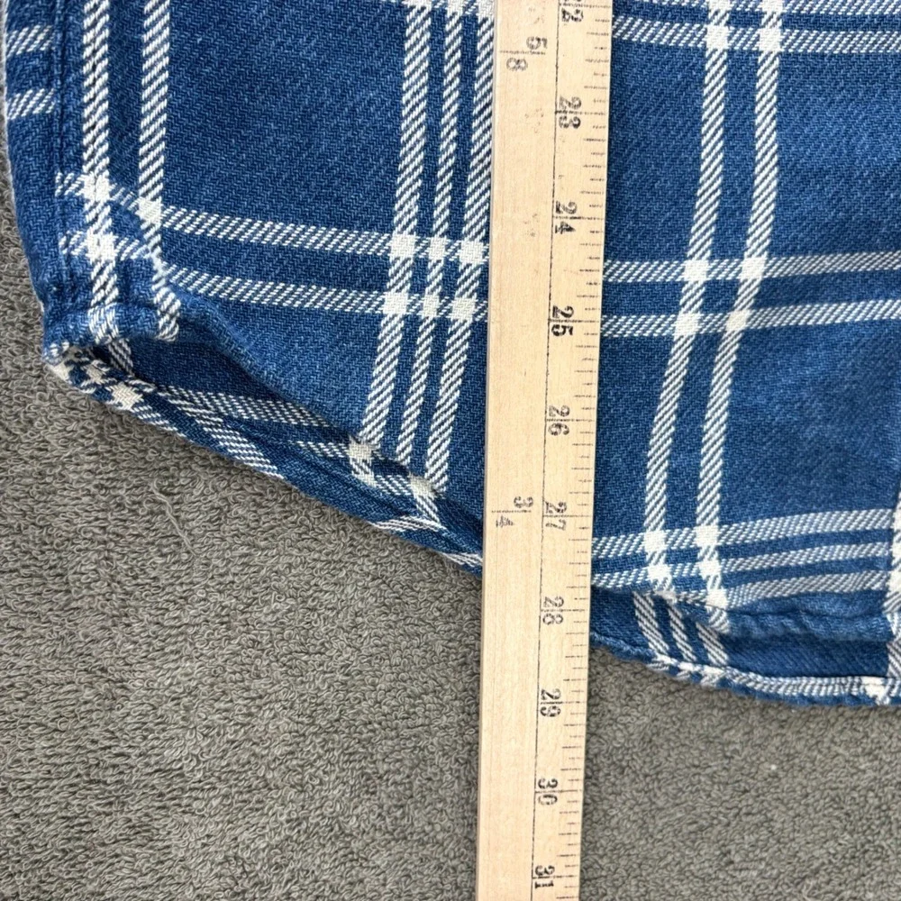 Levi's Flannel Shirt Mens XL Blue Plaid Button Down Long Sleeve Cotton Gorpcore
